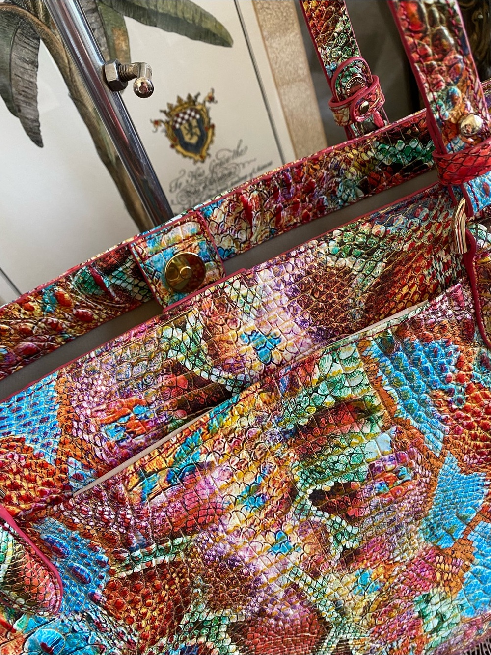 ❤️GORGEOUS “APRIL” Brahmin XL Tote ❤️ - Picture 7 of 16